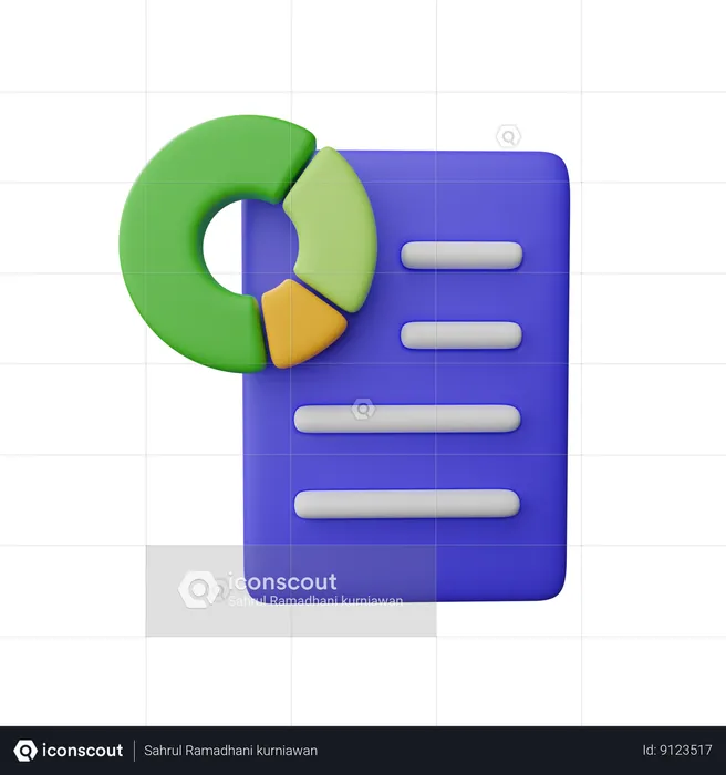 Document financier  3D Icon