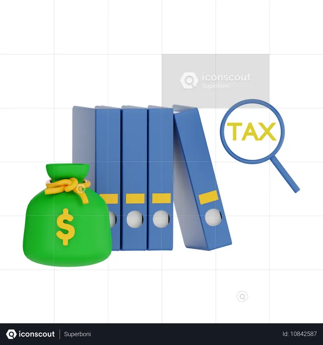 Document fiscal  3D Icon