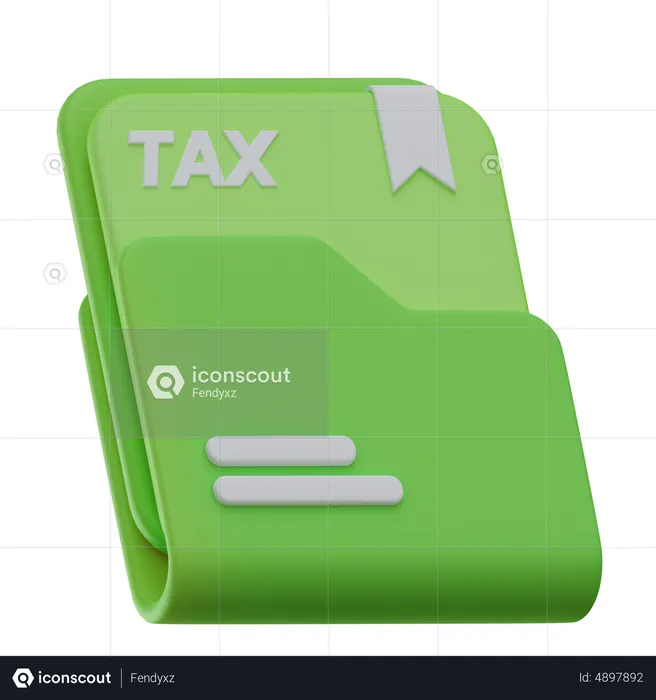 Document fiscal  3D Icon