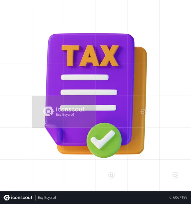 Document fiscal approuvé  3D Icon