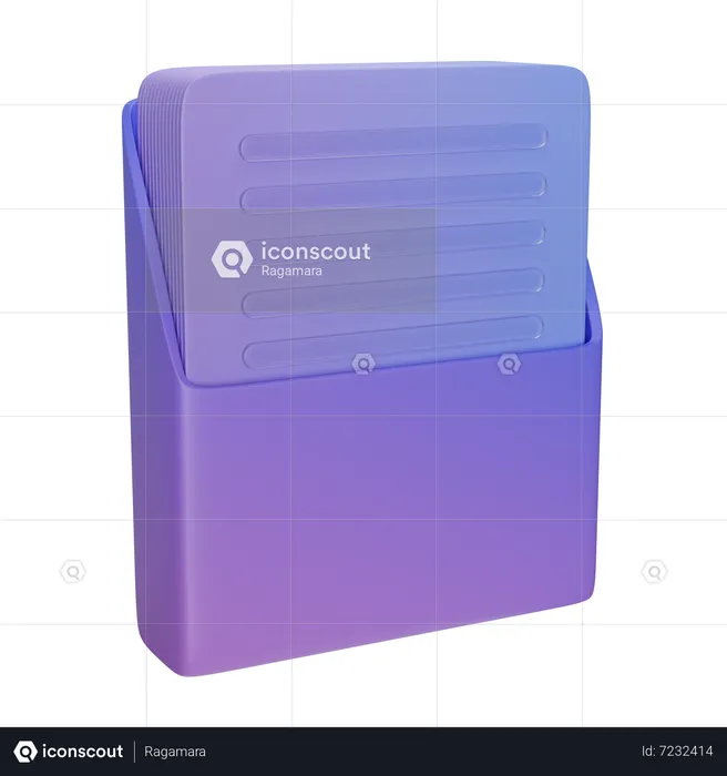 Document Folder  3D Icon