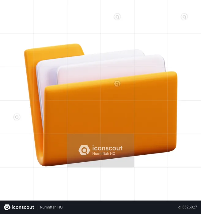 Document Folder  3D Icon