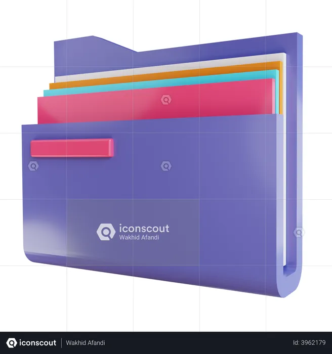 Document Folder  3D Illustration