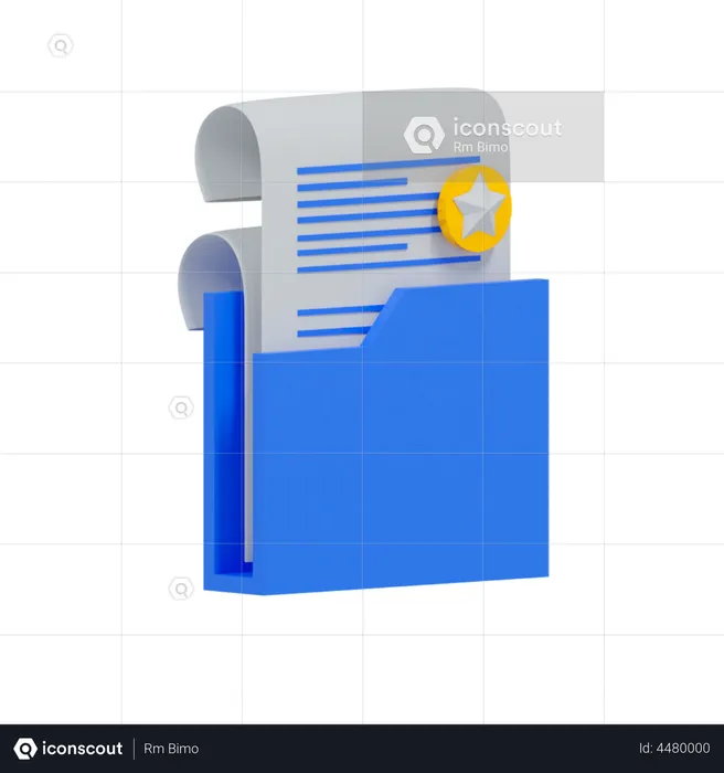 Document Folder  3D Illustration