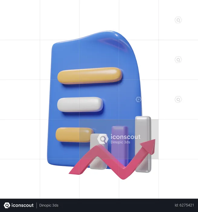 Document Graph  3D Icon