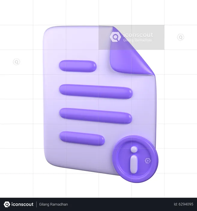 Document Info  3D Icon