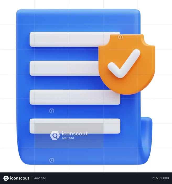 Document Insurance  3D Icon