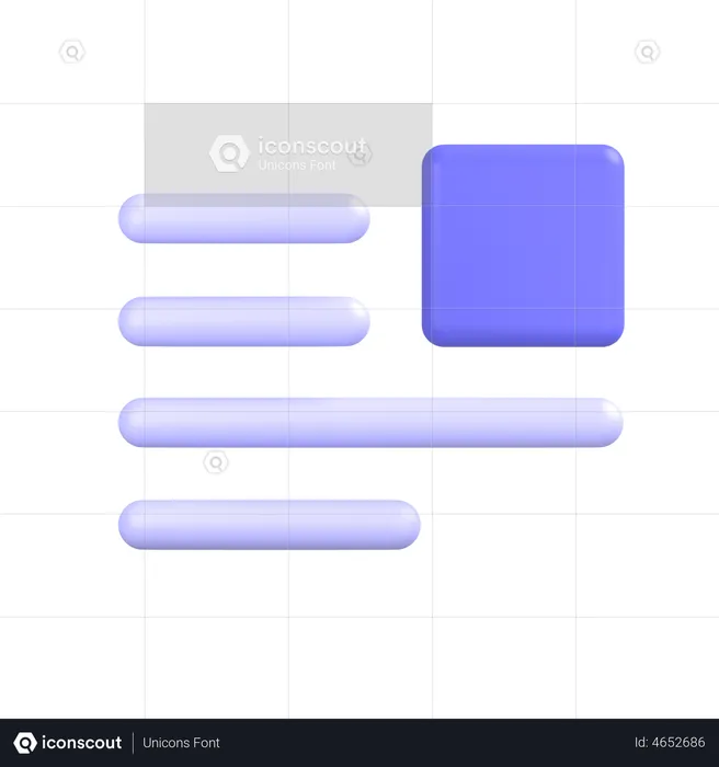 Document Layout  3D Icon