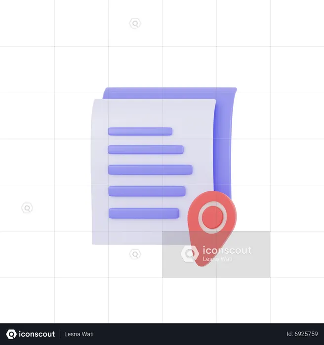 Document Location  3D Icon