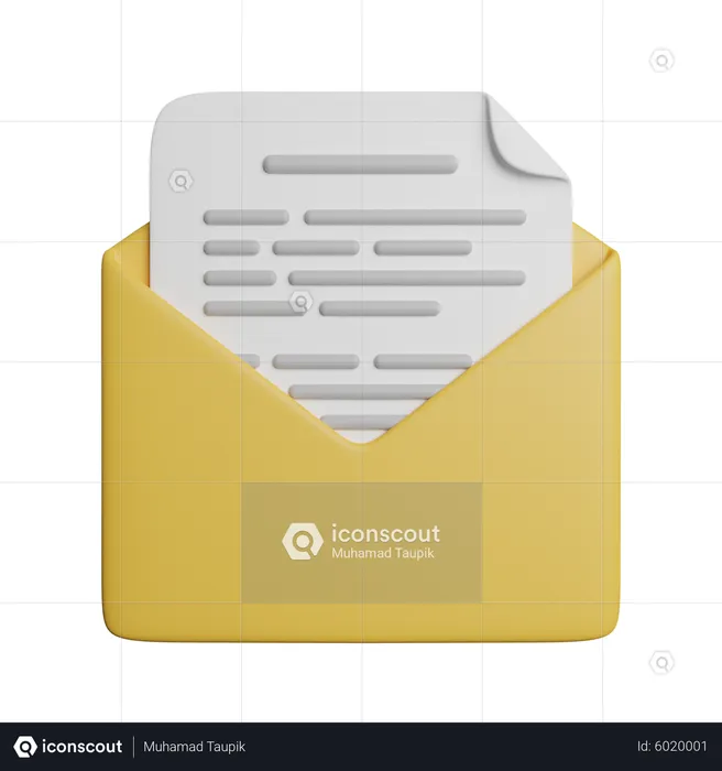 Document Mail  3D Icon