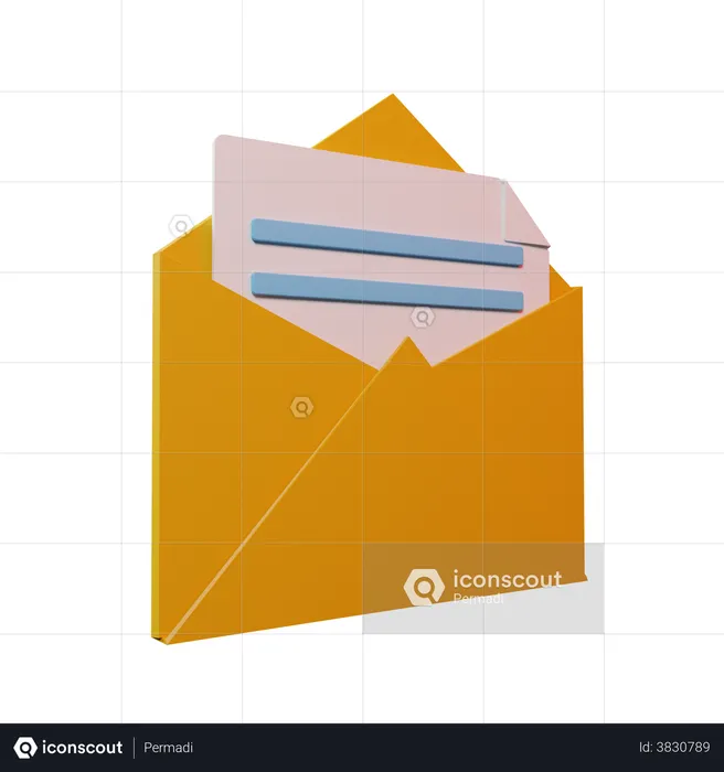 Document Mail  3D Illustration