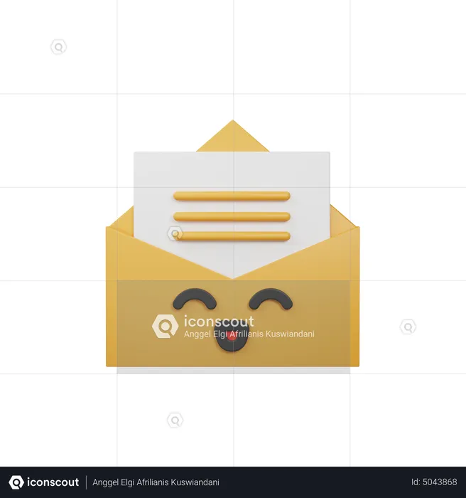 Document Mail Emoji 3D Icon