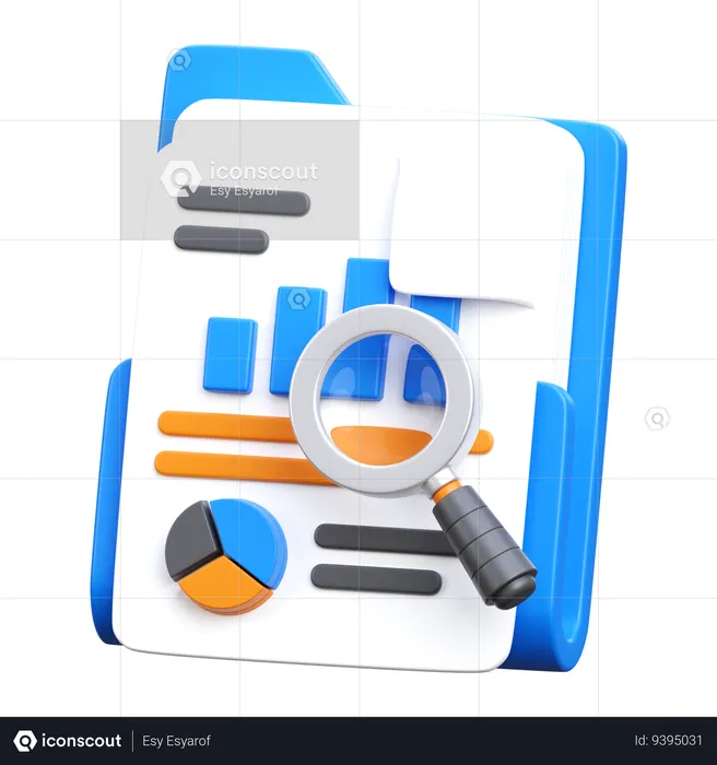 Document Report  3D Icon