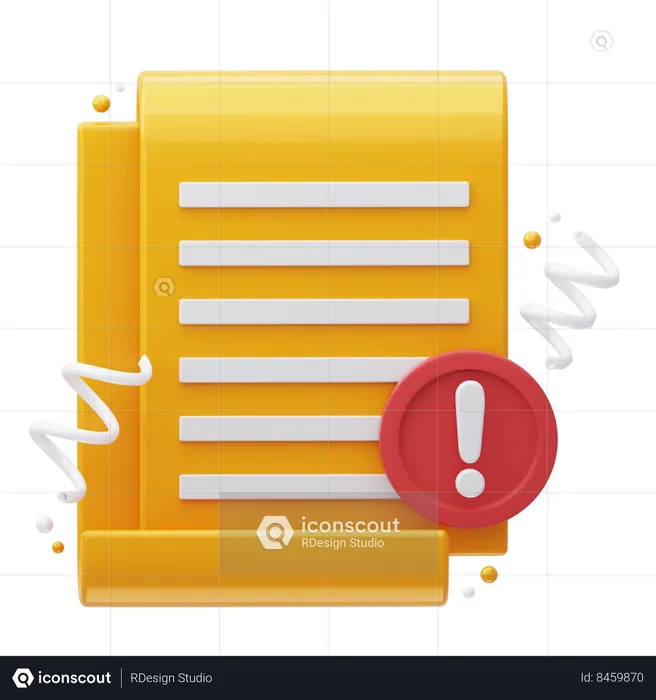 Document Report  3D Icon