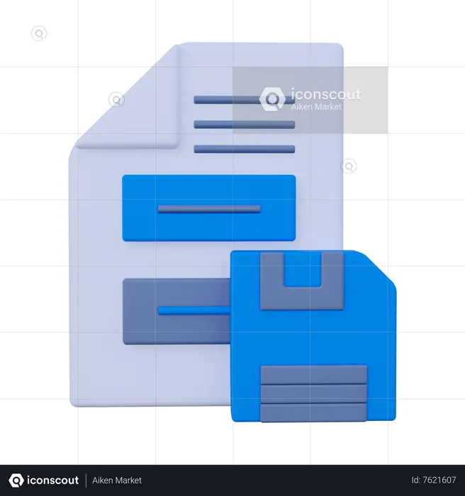 Document Save  3D Icon