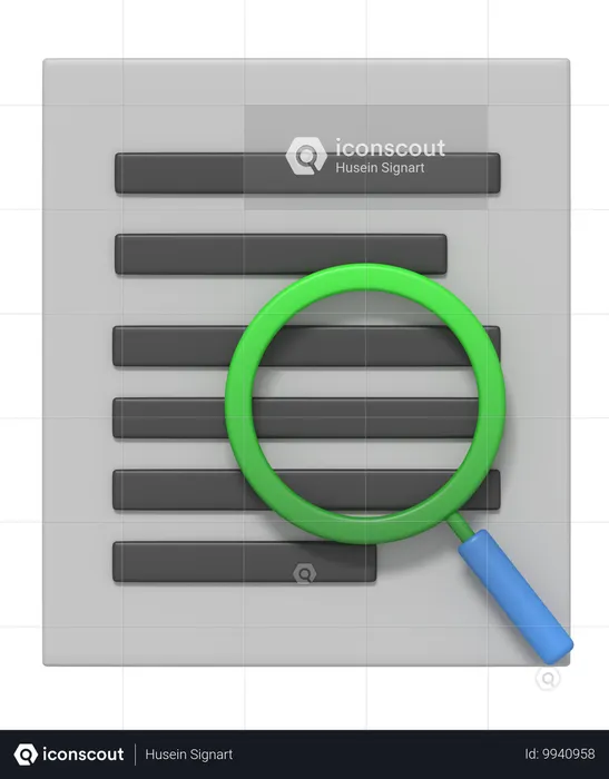 Document Search  3D Icon