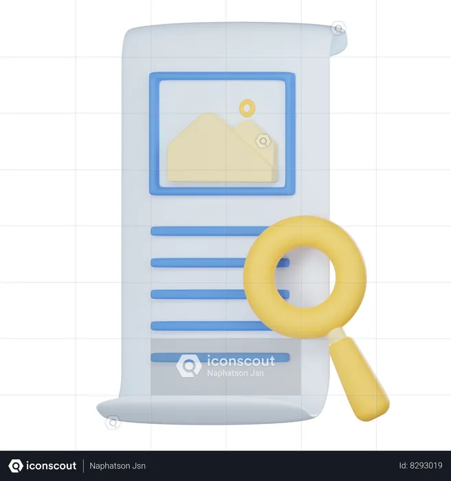 Document Search  3D Icon