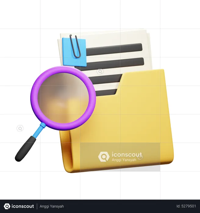 Document Search  3D Icon