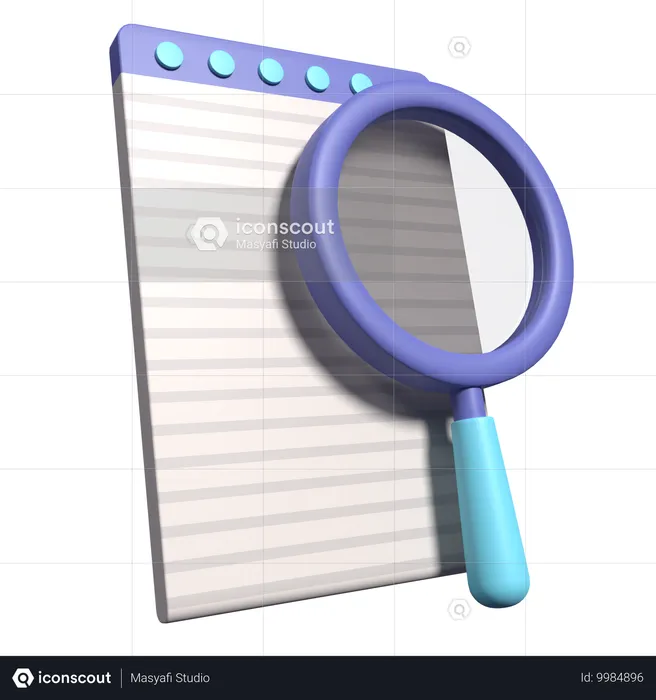 Document Search  3D Icon