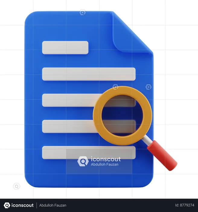 Document search  3D Icon