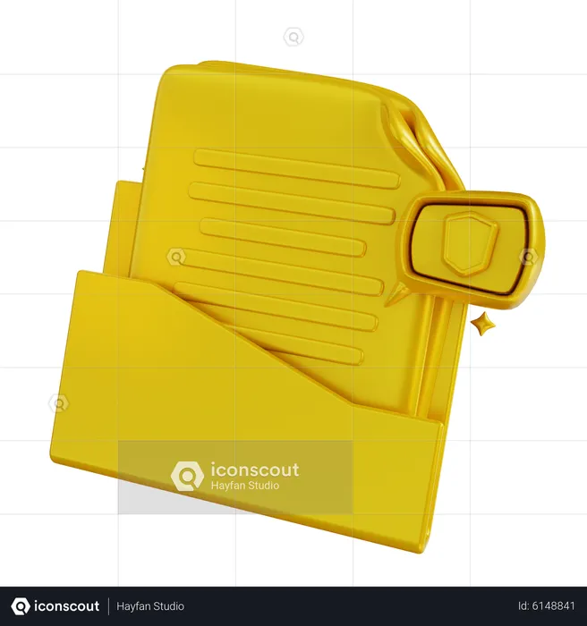 Document Security  3D Icon