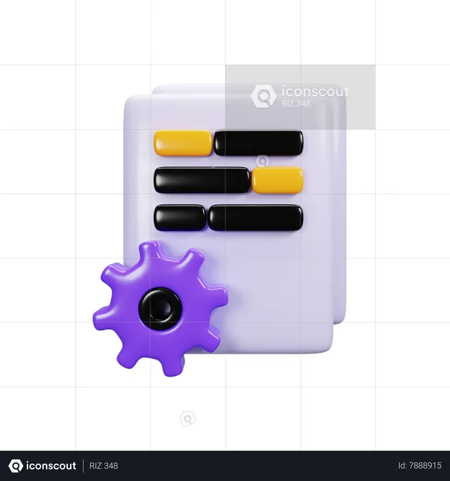 Document Setting  3D Icon