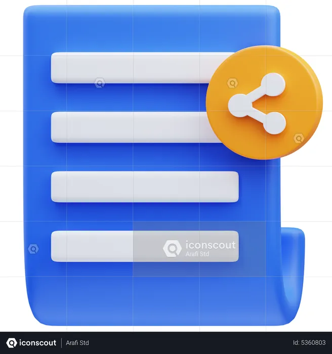 Document Sharing  3D Icon