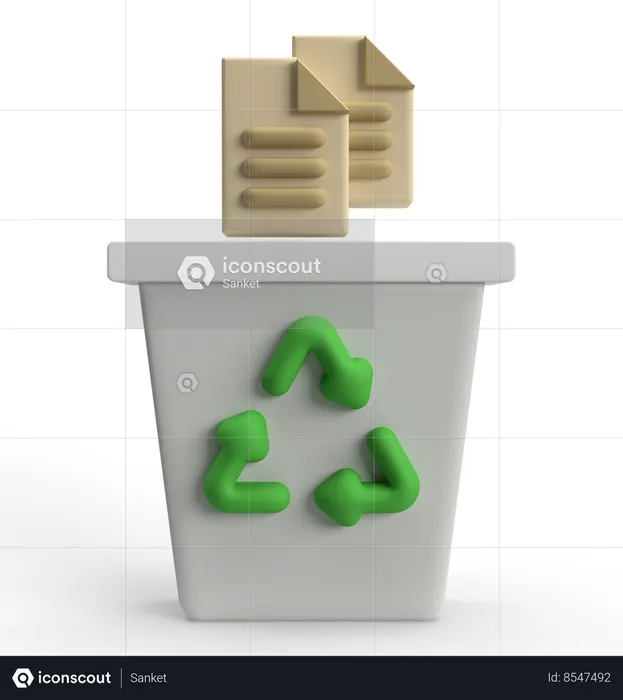 Document Trash  3D Icon