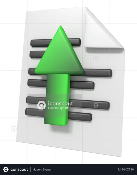 文書のアップロード  3D Icon