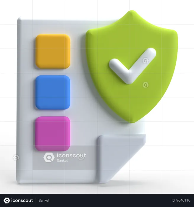 Document Verification  3D Icon