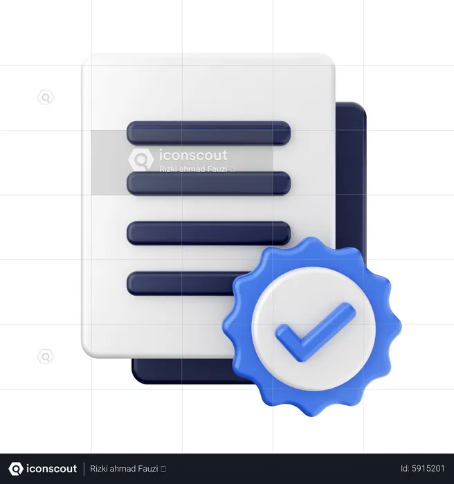 Document vérifié  3D Icon