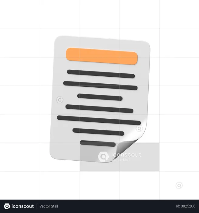 Documento  3D Icon