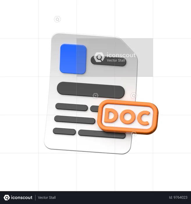 Documento  3D Icon