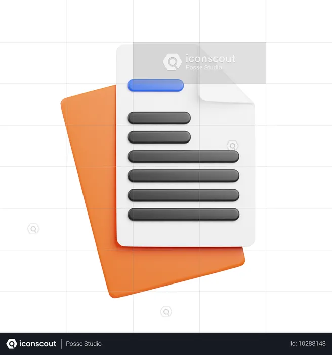 Documento  3D Icon