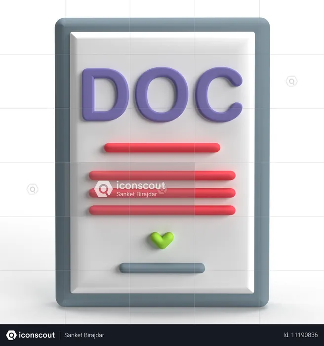 Documento  3D Icon