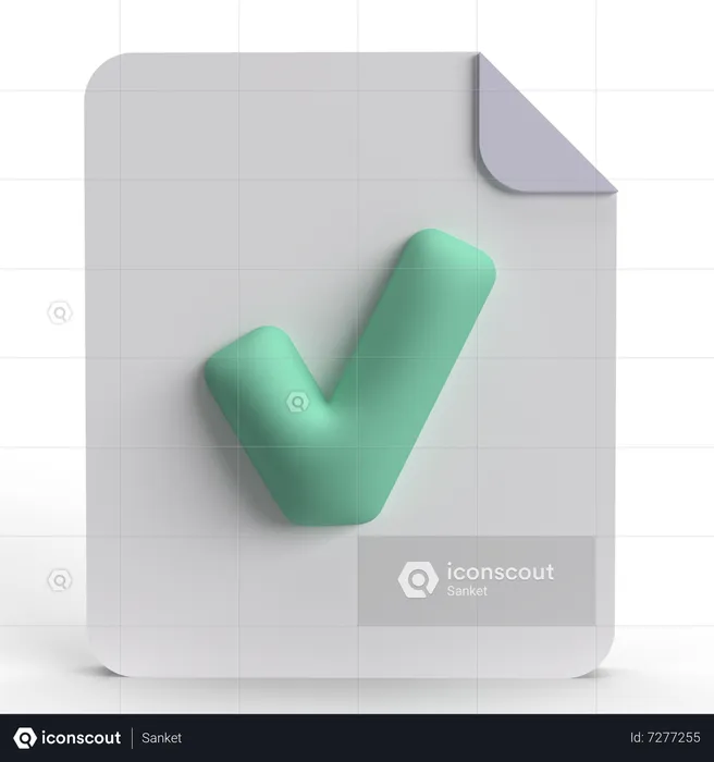 Documento aprovado  3D Icon