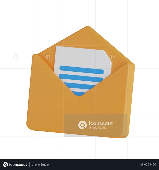 Correo de documentos  3D Icon