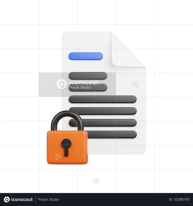 Bloquear documento  3D Icon