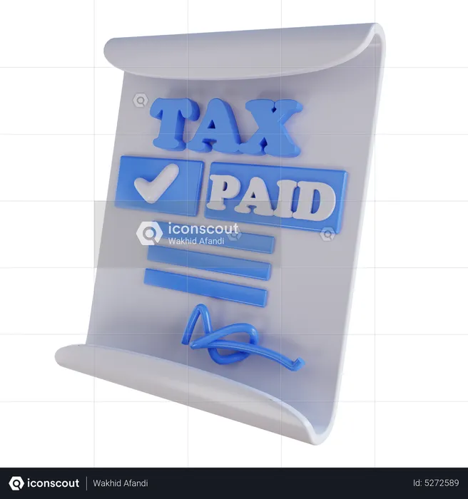 Documento de pago de impuestos  3D Icon