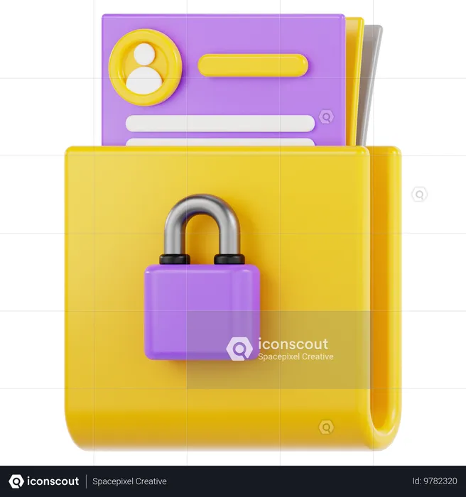 Documento de privacidad  3D Icon