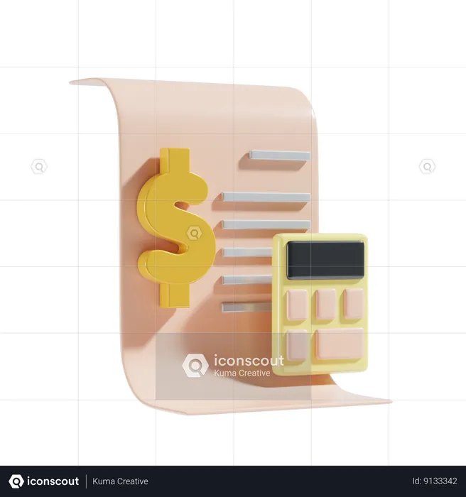 Documento financeiro  3D Icon