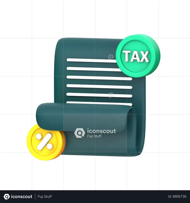 Documento fiscal  3D Icon