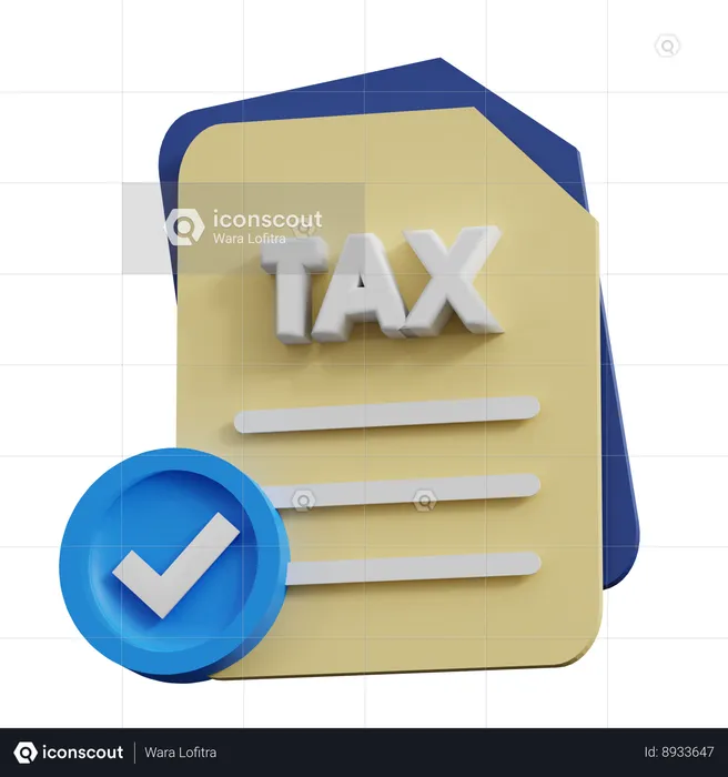 Documento Fiscal Aprovado  3D Icon