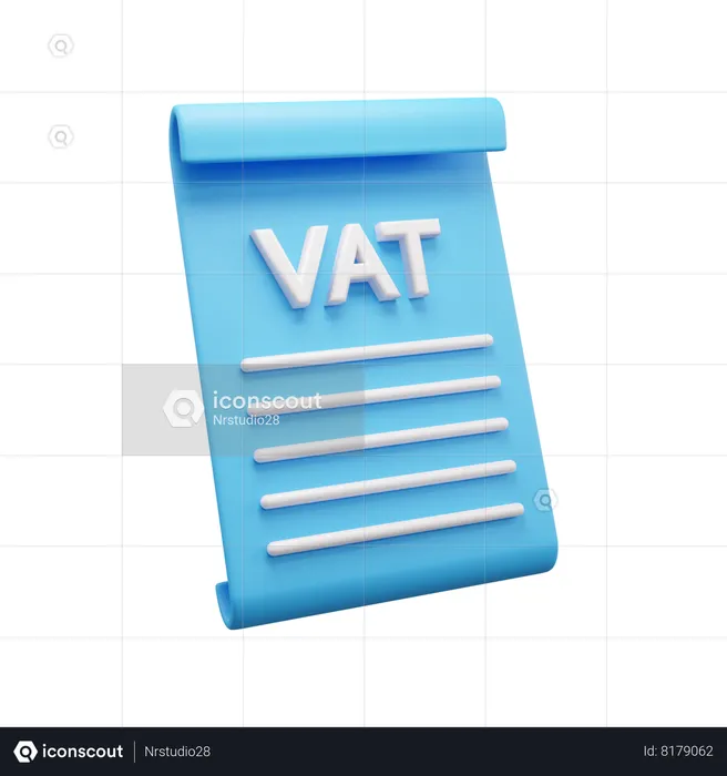 Documento fiscal empresarial  3D Icon