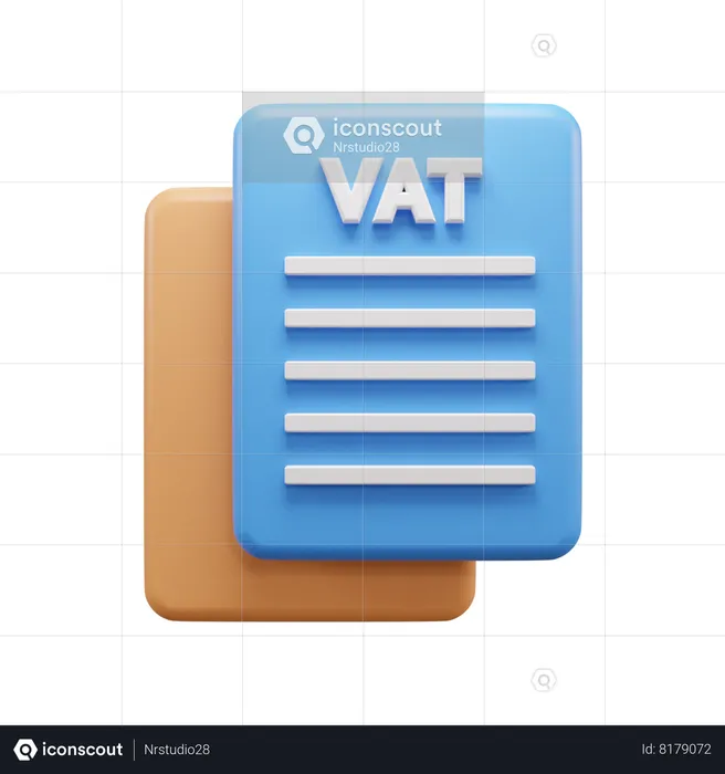 Documento fiscal empresarial  3D Icon