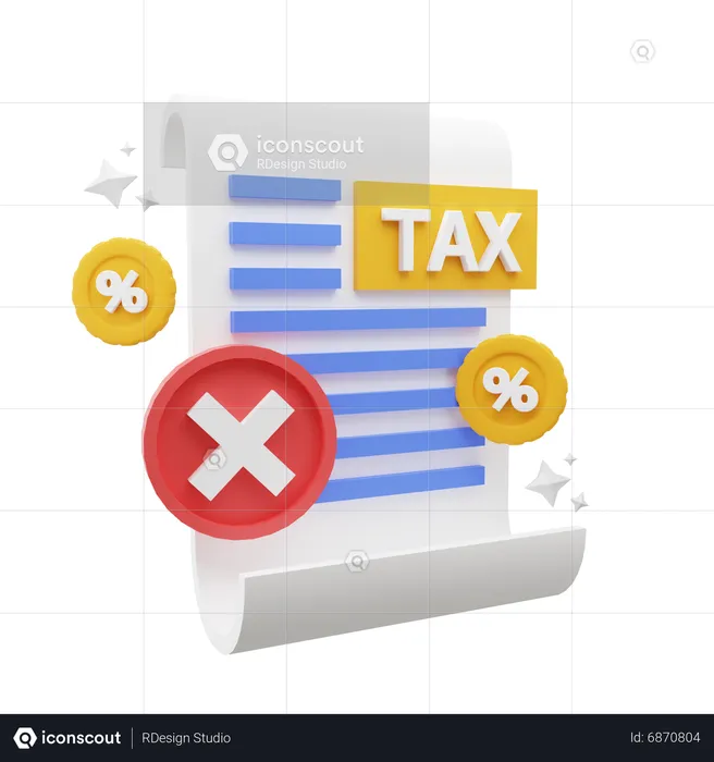 Documento fiscal rejeitado  3D Icon