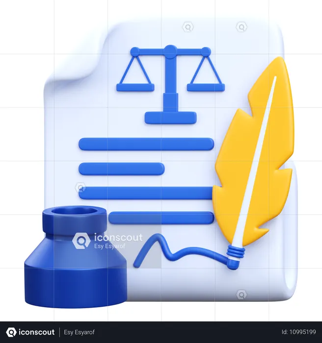 Documento judicial  3D Icon