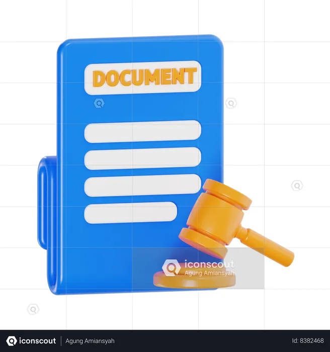 Documento legal  3D Icon