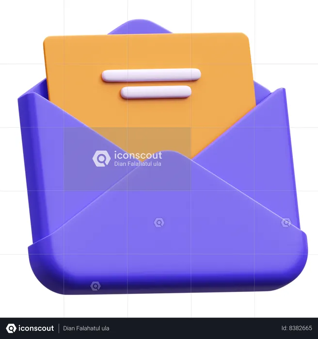 Correio de documento  3D Icon