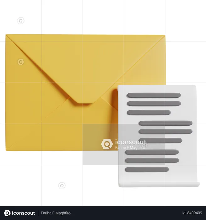 Correio de documento  3D Icon